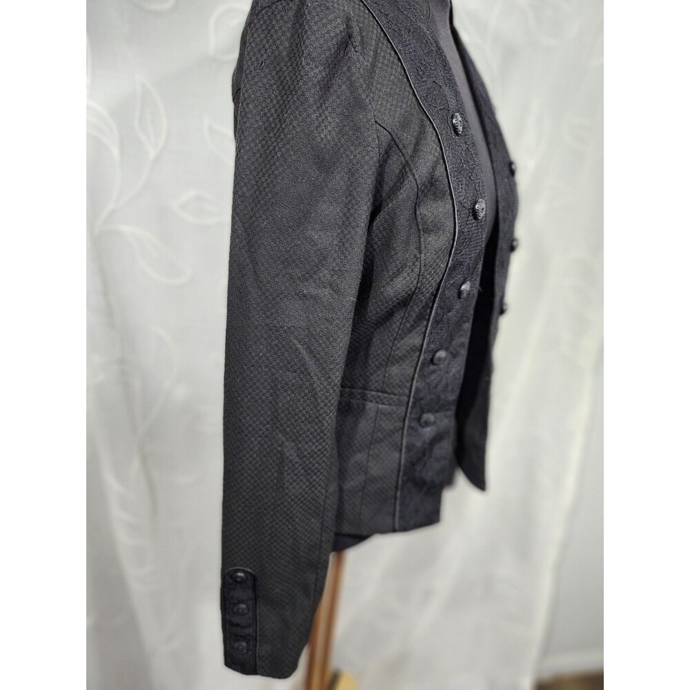 Maurices Women's Black Jacket Steampunk Victorian Gothic Military Style Medium - Picture 4 of 12